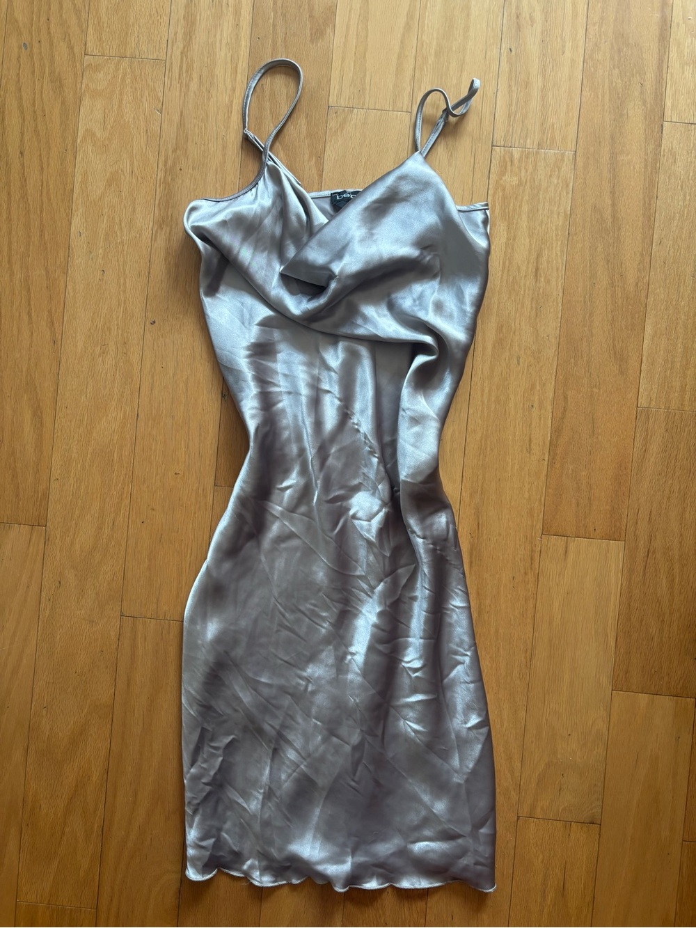vintage bebe silver dress